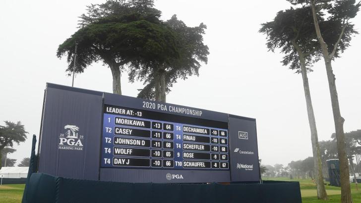 The final leaderboard at Harding Park